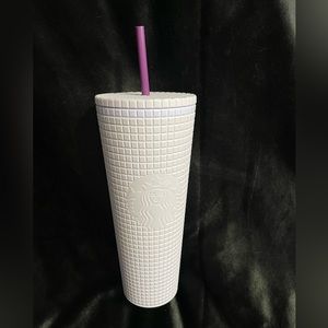 Starbucks 2021 Lilac Grid 24 oz Cold Cup Tumbler